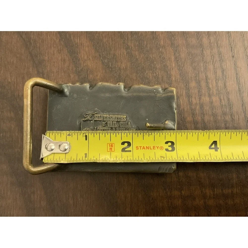 Vintage Siskiyou Newsman Belt Buckle Solid Bronze Truth Justice Americana‎